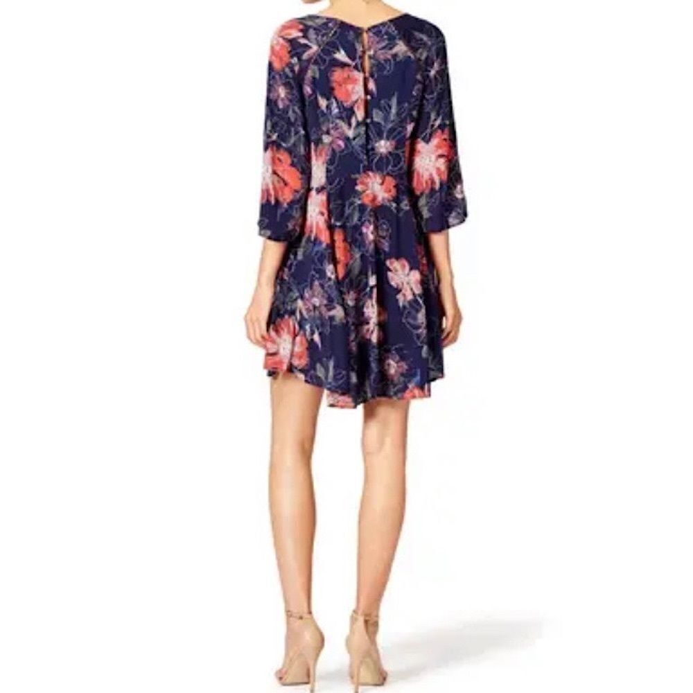 Free People “All Eyes on You” Boho Floating Floral Mini Dress - Picture 3 of 13